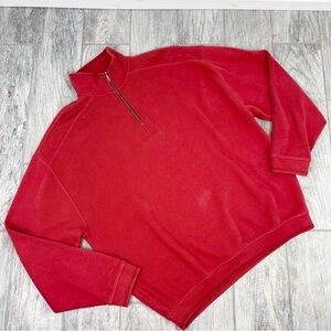 Mens Tommy Bahama Burnt Red Long Sleeve Pullover Cotton Sweater